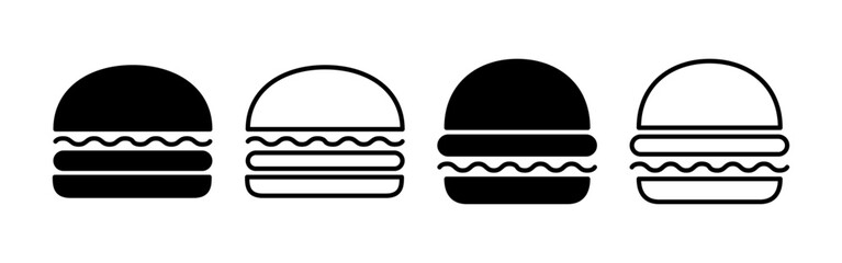 Burger icon vector for web and mobile app. burger sign and symbol. hamburger