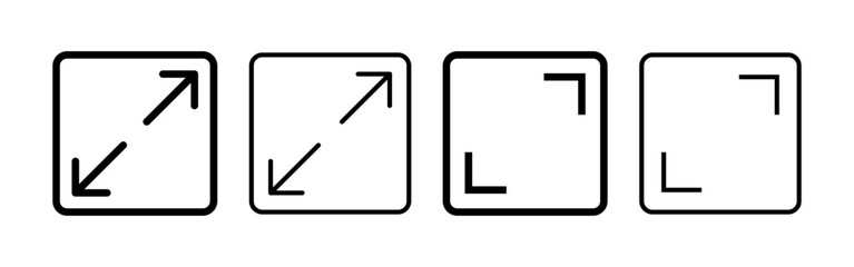 Fototapeta premium Fullscreen Icon vector for web and mobile app. Expand to full screen sign and symbol. Arrows symbol