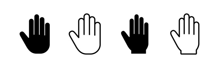 Hand icon vector for web and mobile app. hand sign and symbol. hand gesture