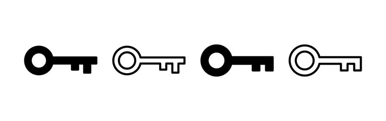 Key icon vector for web and mobile app. Key sign and symbol.