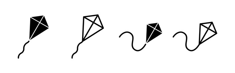 Kite icon vector for web and mobile app. kite sign and symbol