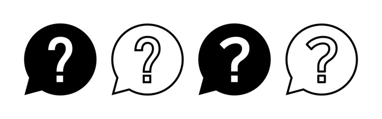 Question icon vector for web and mobile app. question mark sign and symbol