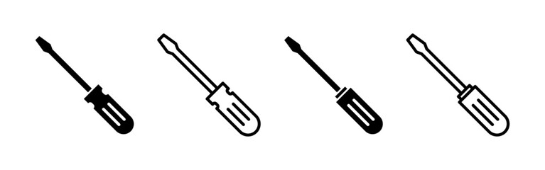 Screwdriver icon vector for web and mobile app. tools sign and symbol