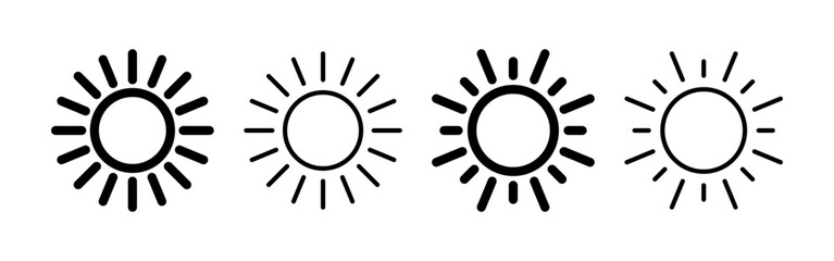 Sun icon vector for web and mobile app. Brightness sign and symbol.
