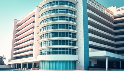 Luxury hotel perspective view