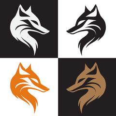 Obraz premium Fox logo vector ilustration template