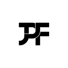jpf initial letter monogram logo design