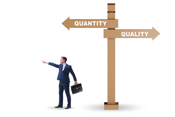 Concept of trade-off between quality and quantity