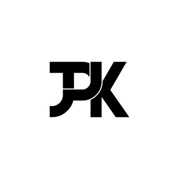 jpk lettering initial monogram logo design