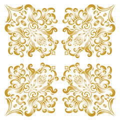 oriental  damask patterns for greeting cards and wedding invitations.