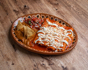 Enchiladas rojas, comida mexicana, gastronomia mexicana 