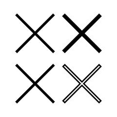 Close icon vector illustration. Delete sign and symbol. cross sign