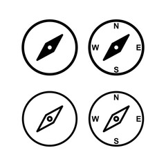 Compass icon vector illustration. arrow compass icon sign and symbol