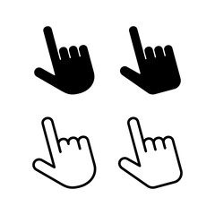Hand cursor icon vector illustration. cursor sign and symbol. hand cursor icon clik