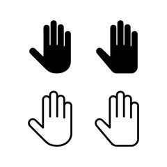 Obraz premium Hand icon vector illustration. hand sign and symbol. hand gesture