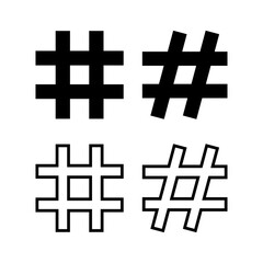 Obraz premium Hashtag icon vector illustration. hashtag sign and symbol