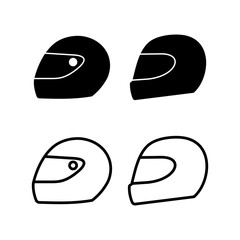 Helmet icon vector illustration. Motorcycle helmet sign and symbol. Construction helmet icon. Safety helmet