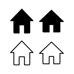 Home icon vector illustration. House sign and symbol