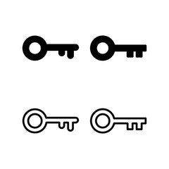 Key icon vector illustration. Key sign and symbol.