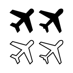 Plane icon vector illustration. Airplane sign and symbol. Flight transport symbol. Travel sign. aeroplane