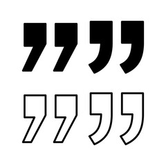 Quote icon vector illustration. Quotation mark sign and symbol