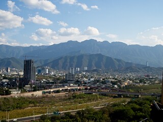Ascending the Horno 3 in the Parque Fundidora (Foundry Park), which offers sweeping views of Monterrey and the towering mountains that surround the city, part of the Sierra Madre Oriental