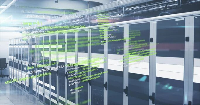 Animation of data processing over computer servers