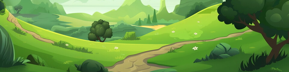 panorama of mountains - aspect ratio 4:1