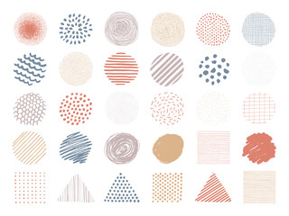 手描きの抽象的な模様・テクスチャデザイン