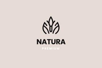 nature logo, eco brand, organic logotype