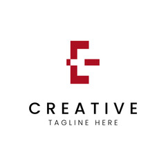 E Letter Mark Logo Vector Design