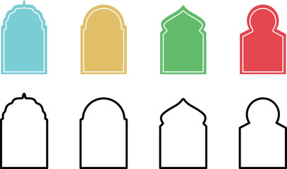 mosque door vector art (EPS File)