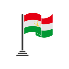 Tajikistan flags icon set, Tajikistan independence day icon set vector sign symbol