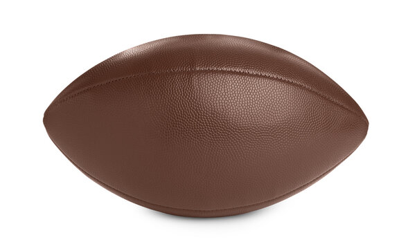 Leather American football ball isolated on white