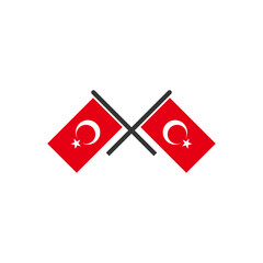 Turkey flags icon set, Turkey independence day icon set vector sign symbol