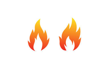 FIRE logo element with isolated illustration for identity template