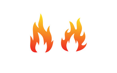 FIRE logo element with isolated illustration for identity template
