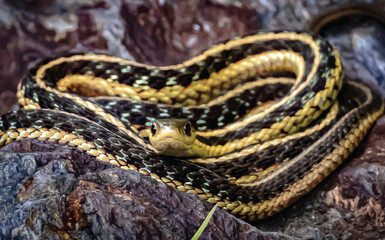 Snake on rocks