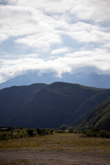 mountains and clouds