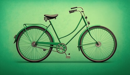 Fototapeta na wymiar World Bicycle Day with green bicycle