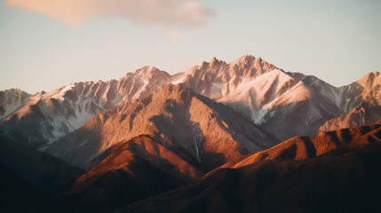 Panoramic mountain autumn view