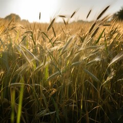 Obraz premium Field of Wheat - Generated by Generative Ai