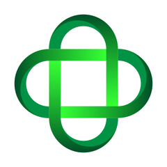 Obraz premium Celtic knot Christian ornament vector with white background.