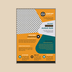 Corporate business flyer template simple and clean a4 size vector design