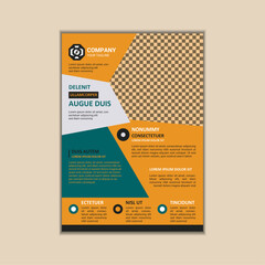 Corporate business flyer template simple and clean a4 size vector design