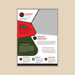 Corporate business flyer template simple and clean a4 size vector design