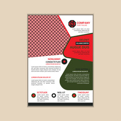 Naklejka premium Corporate business flyer template simple and clean a4 size vector design