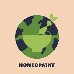 HOMEOPATHY POSTER DESIGN VECTOR ELEMENT