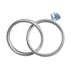 wedding ring 3d illustration