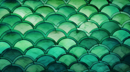 Light green fish scale pattern background wallpaper